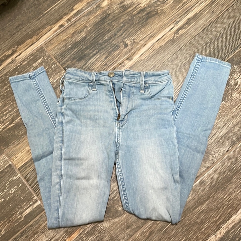 light blue hollister jean leggings